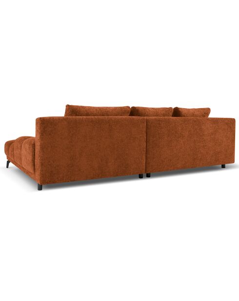 Canapé d'angle Droit Convertible avec Coffre Cirrus 5 Places terre cuite - 290x182x90 cm